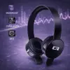 Qoltec Headphones with microphone Black