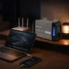 Qoltec Pure Sine Wave Inverter 12V to 230V 500/1000W LCD USB USC-C Compatible with LiFePO4 GEL AGM