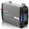 Qoltec Pure Sine Wave Inverter 12V to 230V 2000/4000W LCD USB USC-C Compatible with LiFePO4 GEL AGM