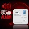 Qoltec Certified wireless Carbon monoxide (CO) sensor with battery CO detector TUYA Wi-Fi sensor service life 10-years 85dB alarm LED