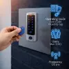Qoltec Code lock DIONE with RFID reader Code Card key fob Doorbell button IP68 EM