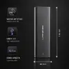 Qoltec Enclosure for M.2 SATA SSD NGFF USB type C