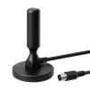 Qoltec Indoor DVB-T2 TV Antenna with Magnetic Base 3m Cable