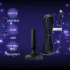 Qoltec Indoor DVB-T2 TV Antenna with Magnetic Base 3m Cable