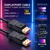 Qoltec DisplayPort v2.1 isane - DisplayPort v2.1 isane kaabel 8K 40G 2m