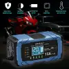 Qoltec Intelligent microprocessor charger 12V 15A Rectifier with repair function AGM GEL LiFePO4 9-stage charging