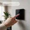 Qoltec nutikas puutetundlik 1-kanaliline lüliti Wi-Fi taimer Tuya Smart Life karastatud klaas must