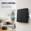 Qoltec nutikas 2-osaline valgustilüliti Wi-Fi Taimer Tuya Smart life, must
