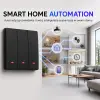 Qoltec nutikas 3-osaline tulede lüliti Wi-Fi taimer Tuya Smart life, must