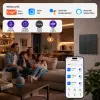 Qoltec nutikas 3-osaline tulede lüliti Wi-Fi taimer Tuya Smart life, must