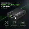 Qoltec kahesuunaline Ethernet kommutaator meediamuundur 2x RJ45 2x SFP 1000Mb/s 5V