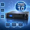 Qoltec Pure Sine Wave UPS for RACK 5kVA 5000W PF 1.0 LCD EPO USB Online Compatible with LiFePO4, AGM and GEL batteries