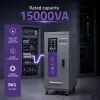 Qoltec Kolmefaasiline AVR MULTIPROTECTION pingestabilisaator 15kVA Täpsus ± 3% 3-faasiline servomootor LCD Expert Line