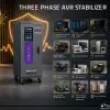 Qoltec Kolmefaasiline AVR MULTIPROTECTION pingestabilisaator 15kVA Täpsus ± 3% 3-faasiline servomootor LCD Expert Line