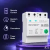 Qoltec Three-phase 63A relay for DIN rail 3P+N Timer Wi-Fi Tuya Smart Life Amazon Alexa 4P