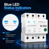 Qoltec Three-phase 63A relay for DIN rail 3P+N Timer Wi-Fi Tuya Smart Life Amazon Alexa 4P