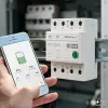 Qoltec Three-phase 63A relay for DIN rail 3P+N Timer Wi-Fi Tuya Smart Life Amazon Alexa 4P