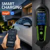Qoltec elektriauto ja hübriidi laadija 2-in-1 Type 2 reguleeritav 3.5kW 230V SCHUKO 16A Wi-Fi Tuya Smart Life LCD 5m