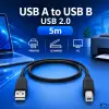 Qoltec USB 2.0 cable A male B male 5m