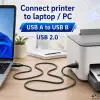Qoltec USB 2.0 cable A male B male 5m