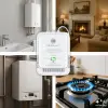 Qoltec Certified wireless Gas Leak (CH4) and Carbon monoxide (CO) detector alarm 85dB LED