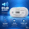 Qoltec sertifitseeritud juhtmevaba vingugaasiandur (CO), 10-aastane anduri eluiga, 85 dB alarm, LCD, LED-märgutuled