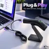 Qoltec täpne juhtmevaba triipkoodilugeja 1D 2D + hoidik QR EAN USB
