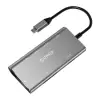 ORICO alumiiniumist Type-C to HDMI / Type-C laadimine / USB3.0 x3 dokk (CLH-W2)