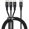 Baseus Rapid Series 3-in-1 USB Type C - USB Type C / Lightning / micro USB laadimiskaabel 1.5m