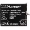 Xiaomi BN3A 3.85V 2900mAh Li-Polymer mobiiltelefoni aku