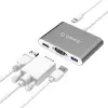 Orico Type-C to VGA / HDMI / Type-C / USB3.0-A adapter