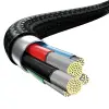 Cable USB C - USB C (15W) / micro USB (10W) / IP Lightning (20W) connector cable 1.5m  black Rapid BASEUS