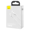 Kaabel USB A - USB C 1m 66W valge (ei sobi iPhone 15-ga) Superior BASEUS