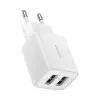 Seinalaadija 10.5W 2xUSB 2.1A, valge