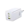 Seina kiirlaadija EnerFill FE11 100W USB-A + 2xUSB-C QC PD, valge