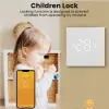 Smart thermostat for water heating floor valves control, 3A, Wi-Fi, white, TUYA / Smart Life