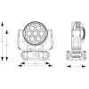 Fuze712 LED Wash Moving Head SMD efektiga