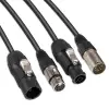 CX13-0.50 Combi Cable Powerconnector TR - XLR M / Powerconnector TR - XLR F 0.50m