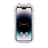 Puluz plastikust veekindel ümbris iPhone 15 Plus/15 Pro Max/14 Plus/14 Pro Max/13 Pro Max/12 Pro Max/11 Pro Max (valge) jaoks