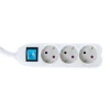 Extension module with cable holder - 3 sockets - SCHUKO