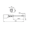CONTACT-PROTECTED TEST PROBE 4mm WITH SLENDER STAINLESS STEEL TIP / BLACK (PRÜF 2S)