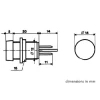 14mm round panel indicator light, 220V transparent