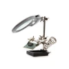 Third hand, magnifying glass, LED lighting, and soldering iron stand