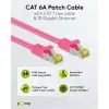 RJ45 Patch Cord CAT 6A S/FTP (PiMF), 500 MHz, with CAT 7 Raw Cable, magenta