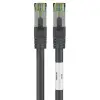 RJ45 (CAT 6A, 500 MHz) Patch Cable with CAT 8.1 S/FTP Raw Cable, black