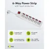 6-Way Surge-Protected Power Strip with Switch, 1.5 m