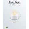 Set of 4 LED Tea Lights with Timer, white