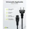 Mains Cable with Safety Plug, 2 m, black, (3*0.75 mm²)