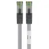 RJ45 (CAT 6A, 500 MHz) Patch Cable with CAT 8.1 S/FTP Raw Cable, grey