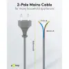 Cable with Euro Plug for Assembly, 1.5 m, Grey, (2*0.75 mm²)
